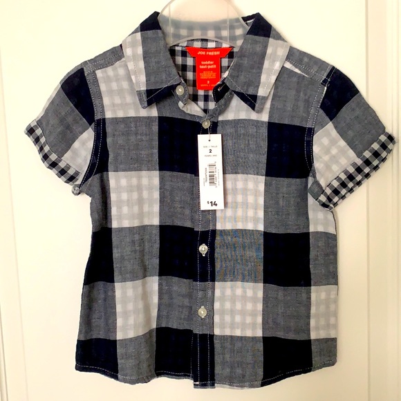 NWT. Joe Fresh Boys Short Sleeve Buttons Size 2T - Picture 1 of 3